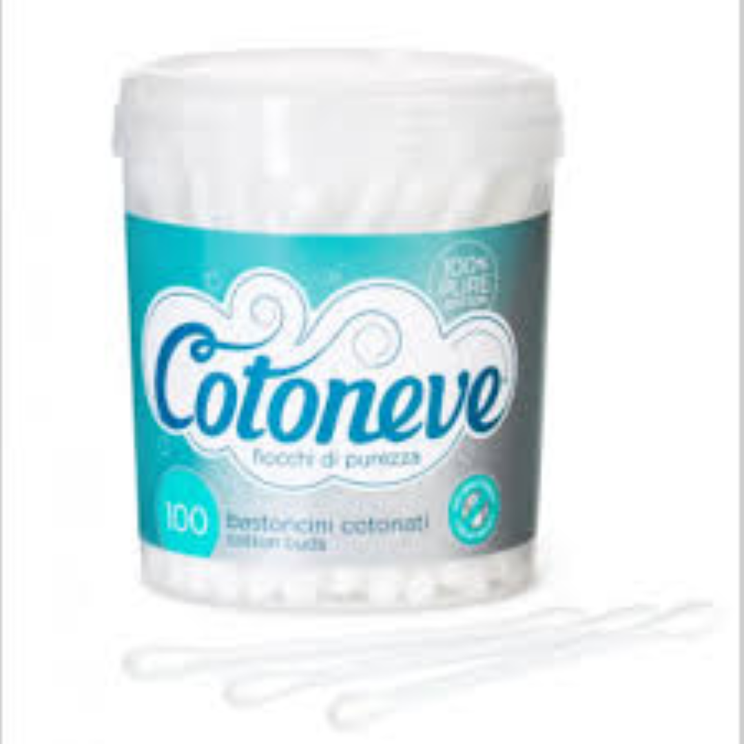 COTONEVE 100 COTTON BUDS ROUND TIN